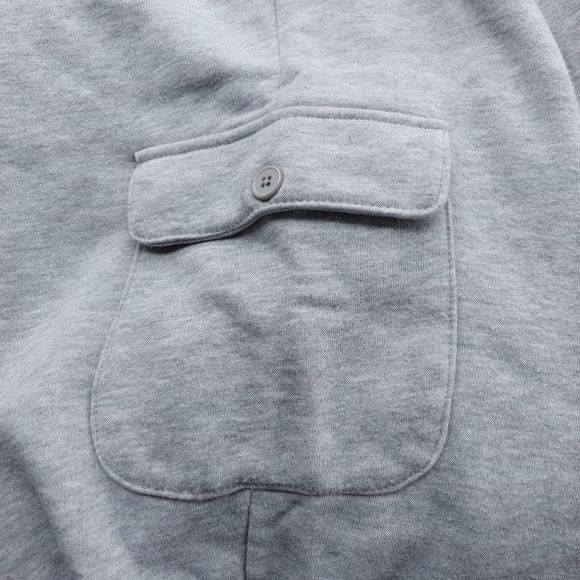 Woman Within Light Heather Gray Sweat Pants with Cargo Pockets 30/32 PETITE NWOT - Picture 5 of 7